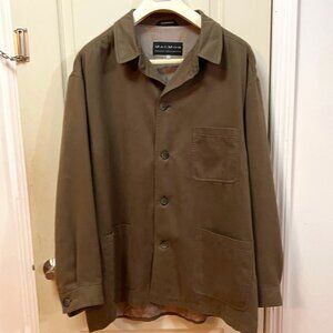 Macmor Men's Size XXL 100% Polyester B/D 3 Pocket Jacket. Brown